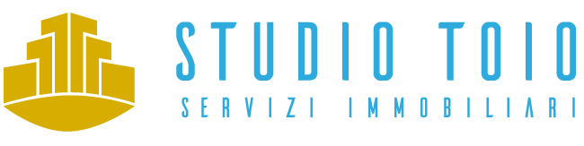 Studio Toio Agenzia immobiliare a Biella e Milano per comprare, vendere o affittare casa. Scopri i nostri immobili e affidati a professionisti del settore. Logo Studio Toio con parte grafica color oro e scritta azzurra