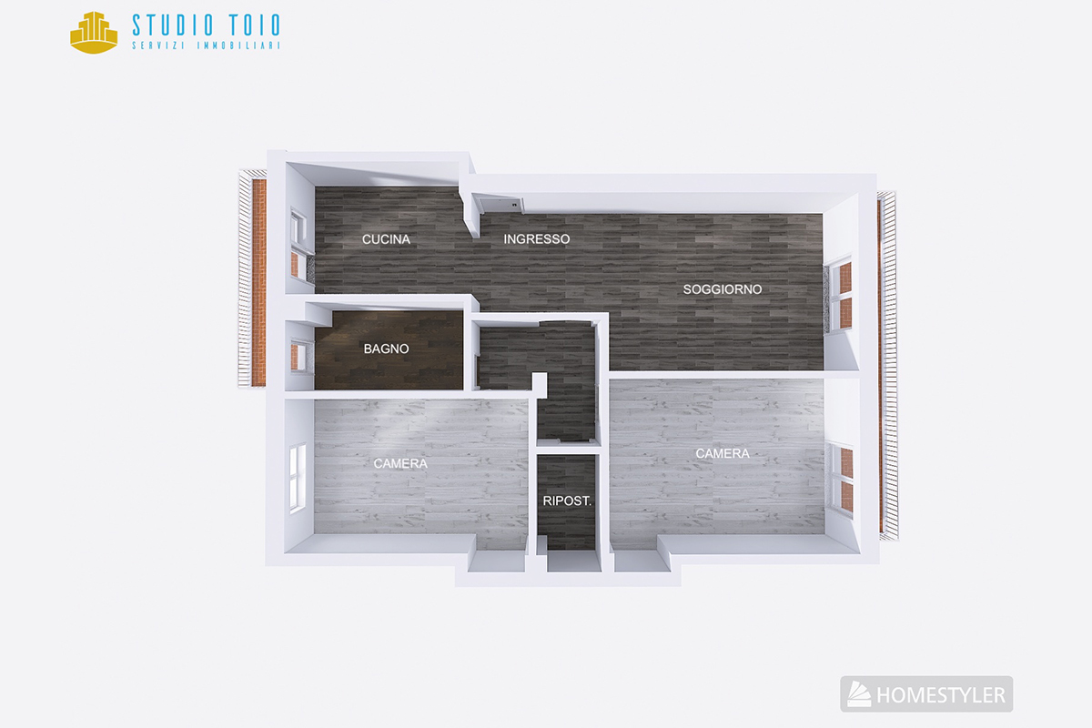 Planimetria 2D appartamento Biella