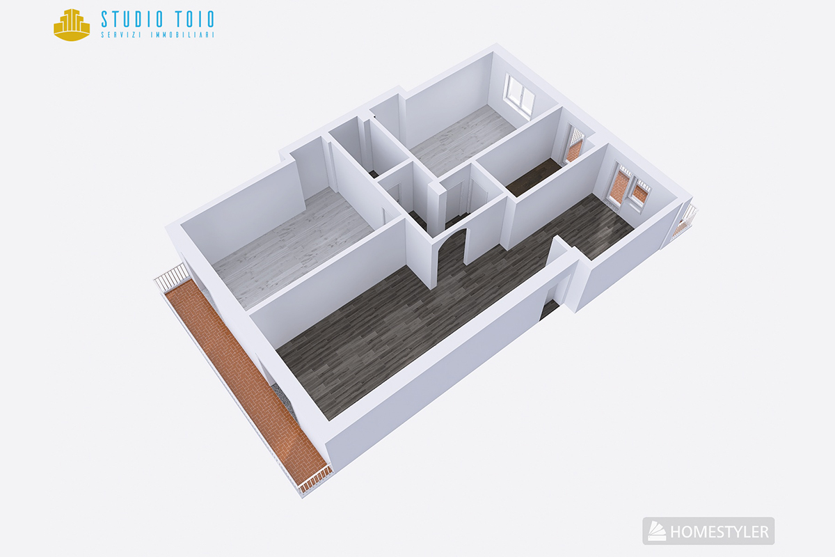 Planimetria 3D appartamento Biella